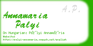 annamaria palyi business card